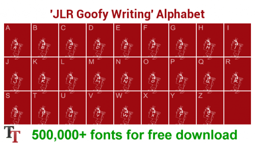 JLR Goofy Writing font