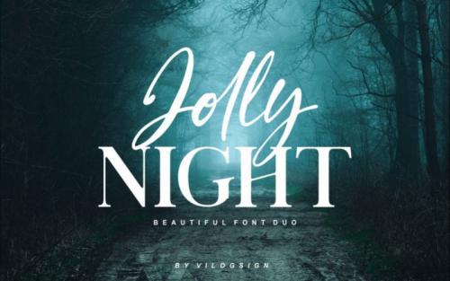 Jolly Night Script Font Duo