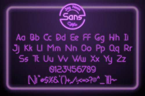 Joy Neon Display Font