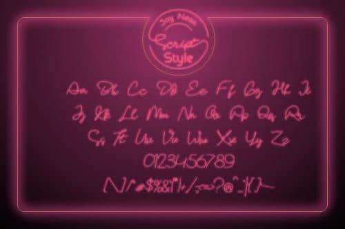Joy Neon Display Font