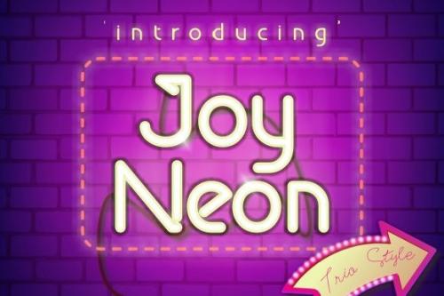 Joy Neon Display Font