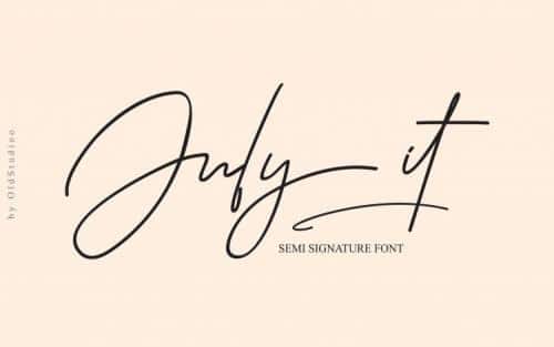 July it Handwritten Font