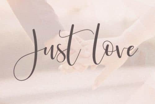 Just Love Script Font