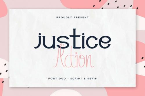 Justice Action Script Font