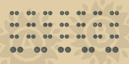KR Blazing Sun Font