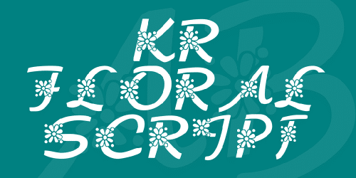 KR Floral Script Font