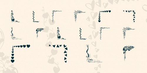 KR Valentine Borders Font