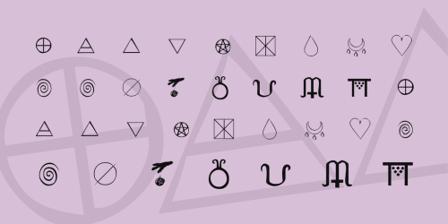 KR Wiccan Symbols Font