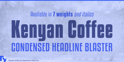 Kenyan Coffee Font Overwatch Font