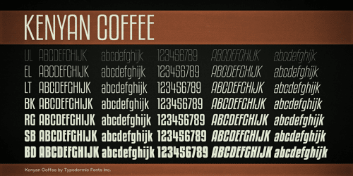 Kenyan Coffee Font Overwatch Font