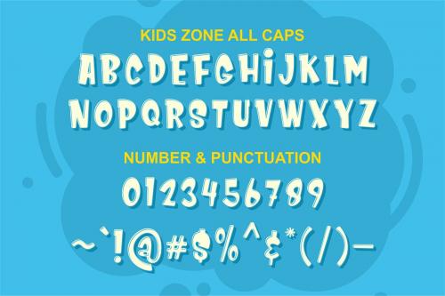 Kids Zone Layered Font