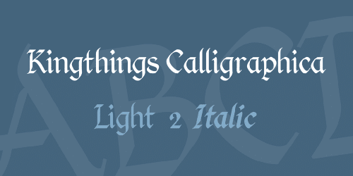 Kingthings Calligraphica Font