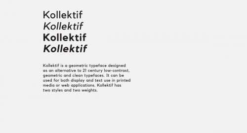 Kollektif Typeface