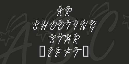 Kr Shooting Star Left Font