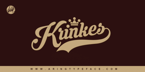Krinkes Font Baseball Fonts With Tail