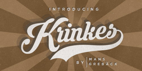 Krinkes Font Baseball Fonts With Tail