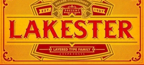 Lakester Inline Layer Font