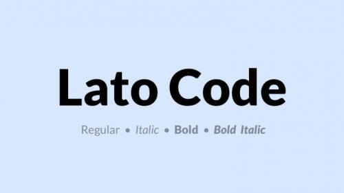 Lato Code Sans Serif Font