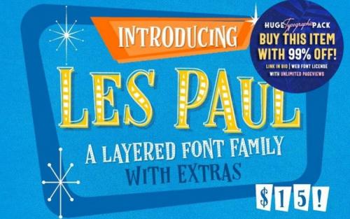 Les Paul Layered Font Family