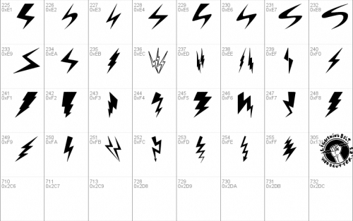 Lightning Bolt Font