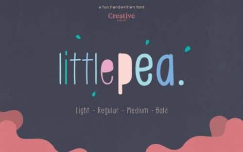 Little Pea Handwritten Font