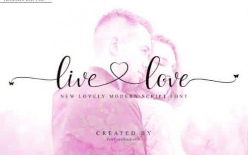 Live Love Script Font
