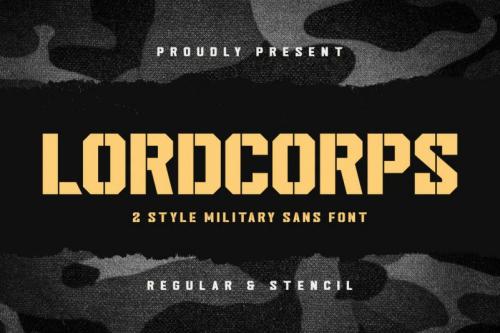 Lordcorps Stencil Font