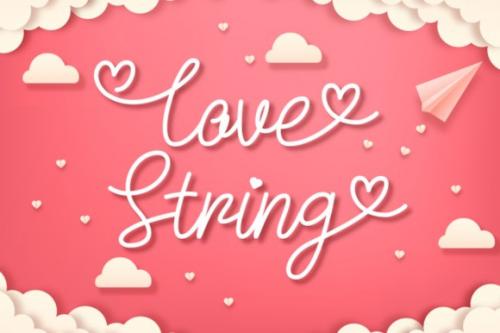 Love String Handwritten Font