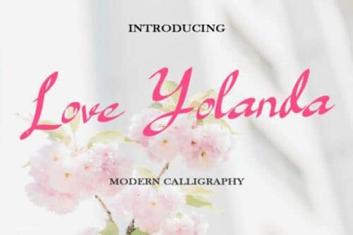 Love Yolanda Script Font