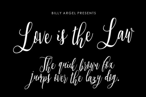 Love is the Law Script Font