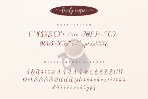 Lovely Coffee Calligraphy Font