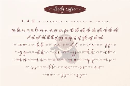 Lovely Coffee Calligraphy Font