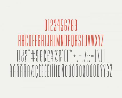 MD Tall Typeface Font