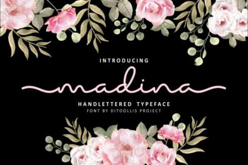 Madina Handlettered Font