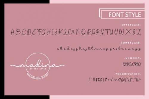 Madina Handlettered Font