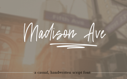 Madison Avenue Handwritten Font