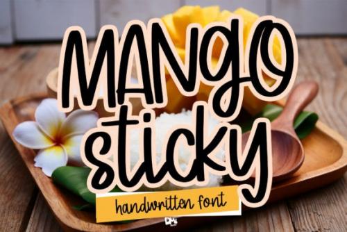 Mango Sticky Script Font