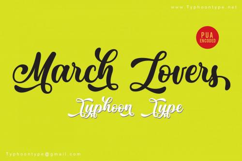 March Lovers Script Font