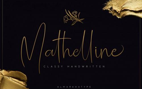 Mathelline Classy Script Font