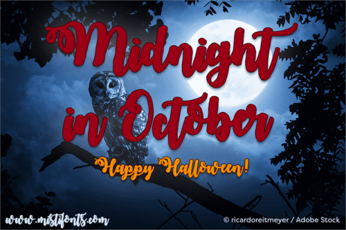 Midnight in October Font Free
