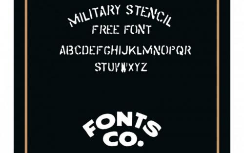 Military Stencil Display Font