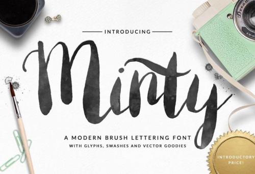 Minty Brush Font