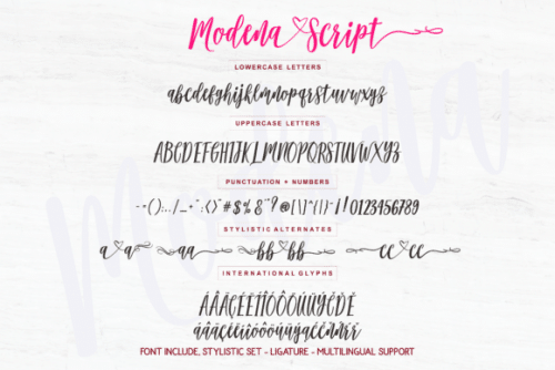 Modena Script Font