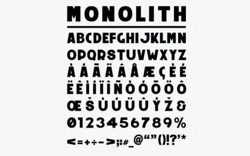 Monolith Free Typeface Font