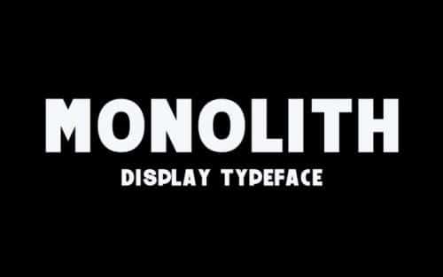 Monolith Free Typeface Font