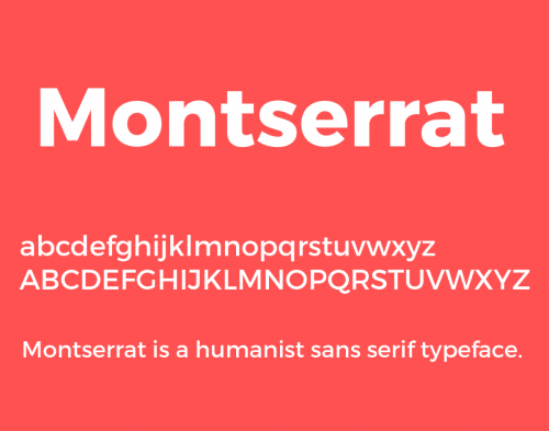 Montserrat Font Family