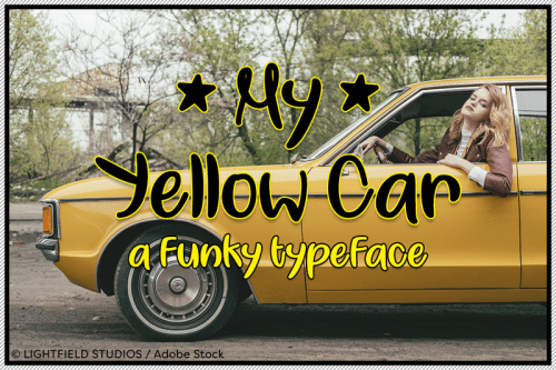 My Yellow Car Script Font
