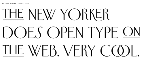 NY Irvin font The New Yorker Font