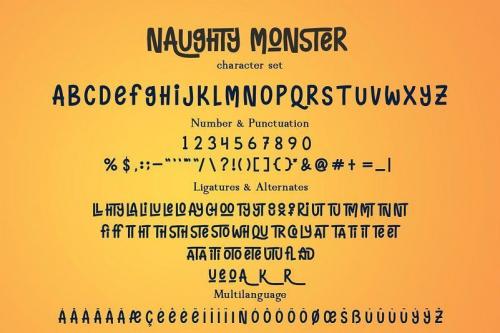 Naughty Monster Display Font