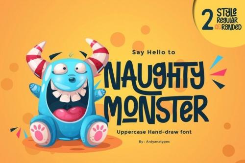 Naughty Monster Display Font
